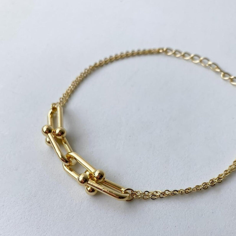 Pulseira Inspiração 4 Elos Banhado a Ouro 18k